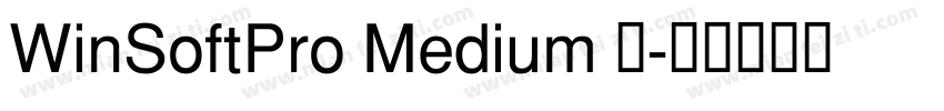 WinSoftPro Medium 中字体转换